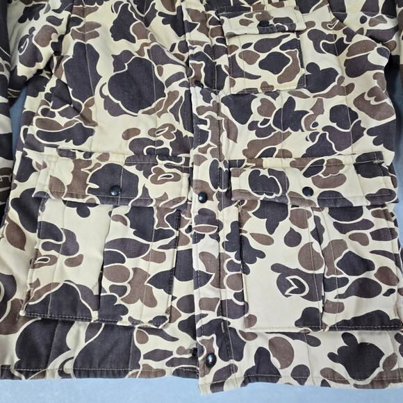 Vtg Sports Afield Insultated Camo Men's Hooded Full Zip Hunting Jacket Medium - Picture 2 of 15